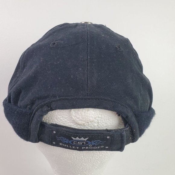 Vtg 2003 CSI Bullet Proof Bike Week Daytona Beach Florida Hook Loop Skull Cap - Picture 5 of 9